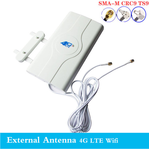 2022 3G 4G LTE Antenna 4G MIMO antenna TS9 External Panel Antenna CRC9 SMA Connector 3M 700-2600MHz for 3G 4G Huawe router mode ► Photo 1/6