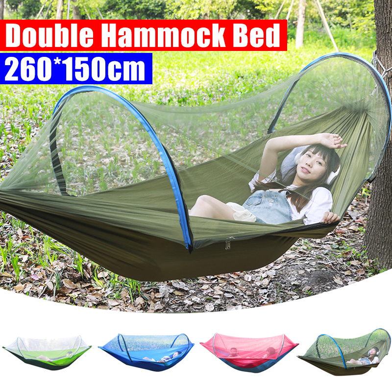 Camping Double Hammock with Mosquito Net Tent Hanging Bed Swing Chair Outdoor US 