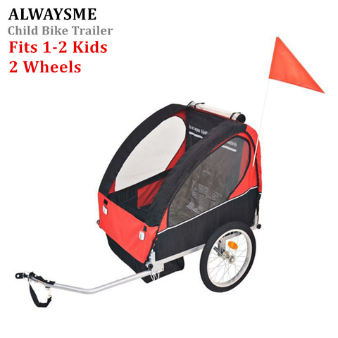 ALWAYSME 2 Wheels Child Baby Kids Bike Child Trailer Stroller,Fits 1-2 Kids ► Photo 1/6