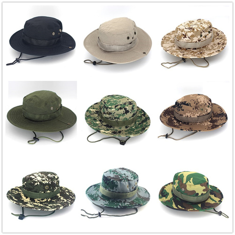 2022 Multi Color Camouflage Tactical Bucket Hat For Man Quick Dry Cap Army Military Paintball Outdoor Fishing Fisherman Hats ► Photo 1/6