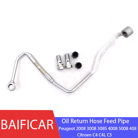 Baificar Brand New Genuine Turbo Charger Oil Return Hose Feed Pipe For Peugeot 2008 3008 308S 4008 5008 408 Citroen C4 C5 1.6T ► Photo 1/6