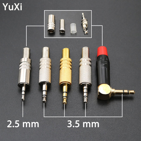 YuXi Stereo 2.5 3.5 mm 1/8in Headphone Earphone DIY Male Audio Jack Plug Solder Connectors for Computers Laptops Tablets MP3 ► Photo 1/6