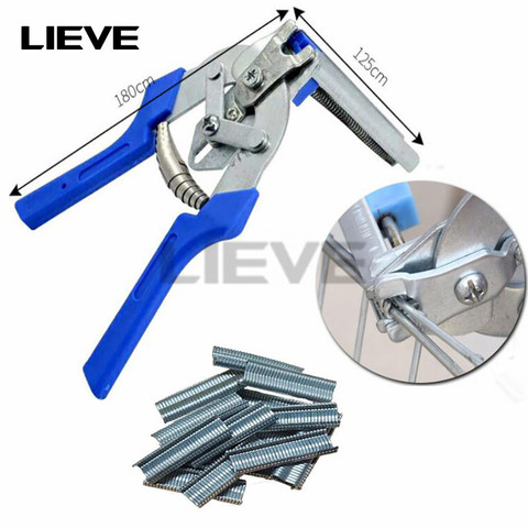Hog Ring Plier Tool and 600pcs M Clips Staples Chicken Mesh Cage Wire Fencing Caged clamp ► Photo 1/6