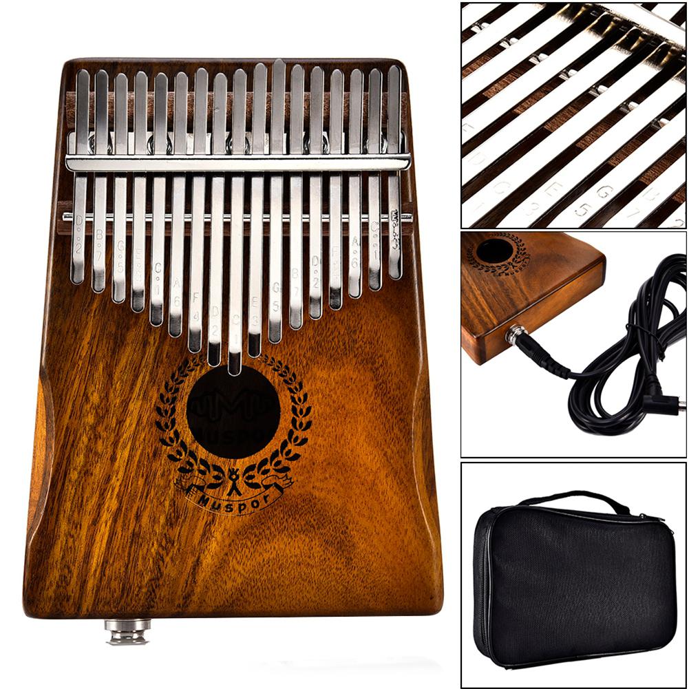 17 Keys EQ kalimba Acacia Thumb Piano Link Speaker Electric Pickup with Bag Cable 17 keys Calimba Mini Piano kamfer - Price history & Review | AliExpress Seller - Ciel outdoor Store Alitools.io