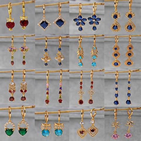 41 style New Drop Earrings for Women's earrings Bridal Wedding Flower Earring with Zircon Trendy Jewelry for Anniversary Gift ► Photo 1/6