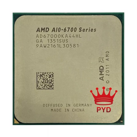 AMD APU A10 6700 APU A10 6700k AD6700OKA44HL Socket FM2 QUAD CORE CPU 3.7GHz ► Photo 1/1