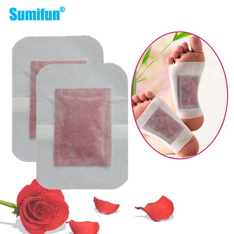 1/5/10pcs Herbal Rose Foot Detox Plaster Treat Insomnia help Sleep Body Relax Pads Feet Toxins Patch Improve blood circulation ► Photo 1/6