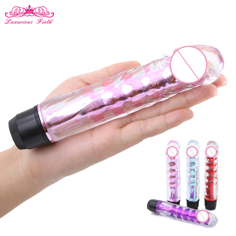 Vibrator G Spot Powerful Jelly Dildo Vibrating Massager Sex Toy Bullet Vibrator for Women  Sex Toy Adult Sex Products for Women ► Photo 1/6