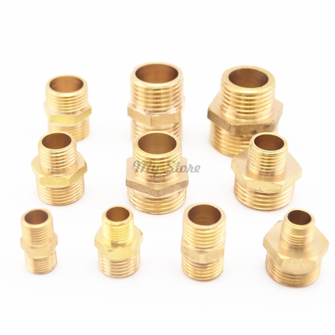 1/8'' 1/4'' 3/8'' 1/2'' Male BSP Thread Brass Barbed Fitting Coupler Connector ► Photo 1/5