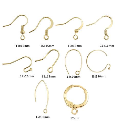 100pcs/lot 20x17mm Ear Hooks Fittings Earrings Clasps Findings Earring  Wires For Jewelry Making Accessories Iron Hook Wholesale
