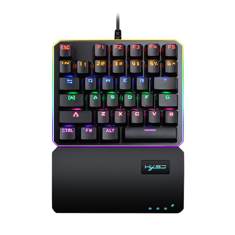 Keyboard 35-key RGB Multiple Backlight Mode One-Handed Gaming Keyboard Suitable For Profession teclado gamer Mechanical Keyboard ► Photo 1/1