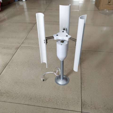Vertical Axis Wind Turbine Model Three-phase Permanent Magnet Generator Windmill Toy Night Light Making DIY Display ► Photo 1/2
