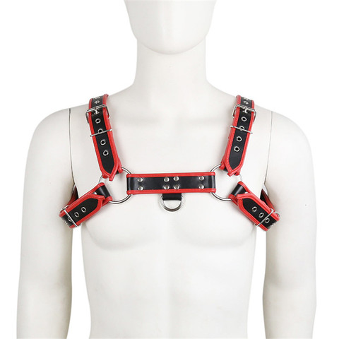 Adult Toys Sexy Male Chest Harness Bondage Slave Fetish Restraints Straps Belts Sex Products Club Costumes Props PU Leather ► Photo 1/6