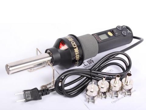 220V 450W 450 Degree LCD Adjustable Electronic Heat Hot Air Gun Desoldering Soldering Station IC SMD BGA Rework 4 Nozzle 8018LCD ► Photo 1/3