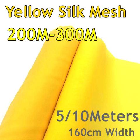 5/10 Meters Yellow 64inches(160CM) Width 200M/250M/300M Silk Screen Mesh 80T-120T Durable Polyester Screen Printing Mesh Fabric ► Photo 1/6