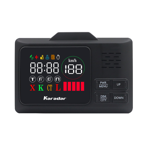 Karadar Car GPS anti radar detector  2 in 1 Police Speed GPS for Russian LED Display 360 Degree X K CT L with 2.4 inch display ► Photo 1/6