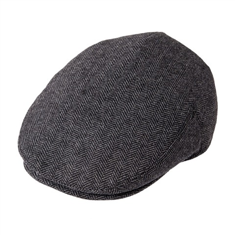 JANGOUL Flat Cap Men Autumn Wool Blend Scally Caps Herringbone Driving Hat 811 ► Photo 1/6