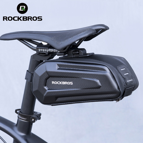 ROCKBROS Bicycle Saddle Bag 3D Shell Rainproof Reflective Shockproof Cycling Bike Tube Rear Tail Seatpost Bag Bike Accessories ► Photo 1/6