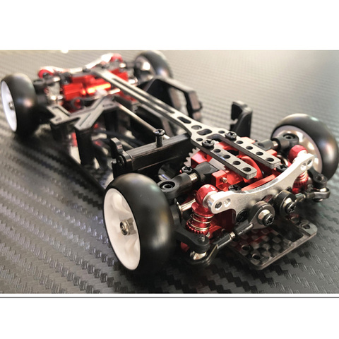 MINI-Q 1/28 ARR RTR upgrade LBA1625 4300KV sensored brushless motor 45A sensored ESC DUMBO X6 on-road Carbon Fiber Racing RC Car ► Photo 1/6