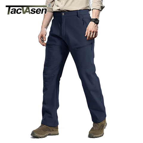TACVASEN Softshell Military Tactical Pants Men Solid Fleeced Warm Army Airsoft Trousers Casual Cargo Work Hike Ski Pant Trousers ► Photo 1/6