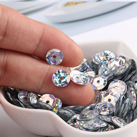 720Pcs/Pack 6mm Laser Sequins 3D Hologram PVC Round Cup Sequin Paillettes Sewing Wedding craft Fancy Dress Scrapbook Accessories ► Photo 1/6