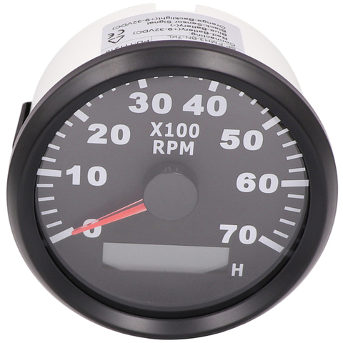 3/4/6/8/10/12 Cylinder Engine Tachometer for Auto Outboard Motor Car Boat Combination hour meter tach 7000RPM REV Counter 12 24V ► Photo 1/6