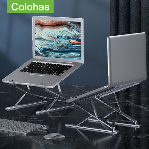 Portable Laptop Stand Aluminium Foldable Notebook Support Laptop Base  Macbook Pro Holder Adjustable Bracket Computer Accessories - Laptop Stand -  AliExpress