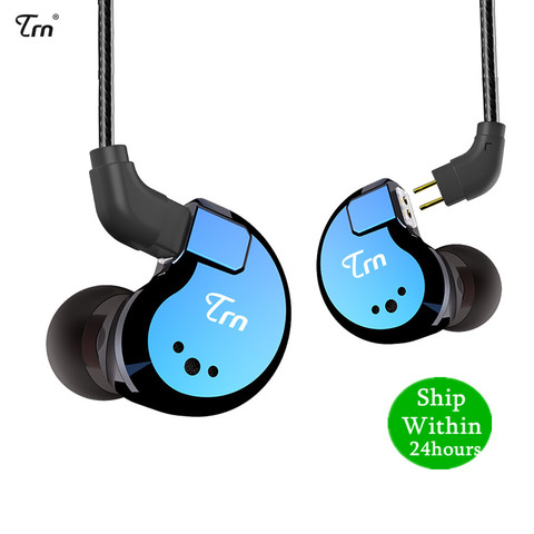 TRN V80 2BA+2DD Hybrid Metal In Ear Earphone HIFI DJ Monito Running Sport Earphone Earplug Headset Detachable Cable AS10\T2\V30 ► Photo 1/6