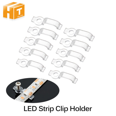 10pcs/lot Fixing LED Strip Mounting Clip Connector 8mm 10mm  for waterproof LED Strip ► Photo 1/6