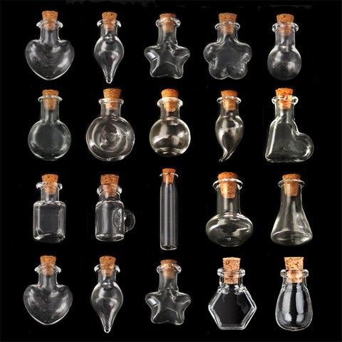 10PCS/Pack Mini Clear Glass Vials Party Favors Wishing Drifting Bottle Fathers Boyfriend Surpris Gift Wedding DIY Craft Supplies ► Photo 1/6