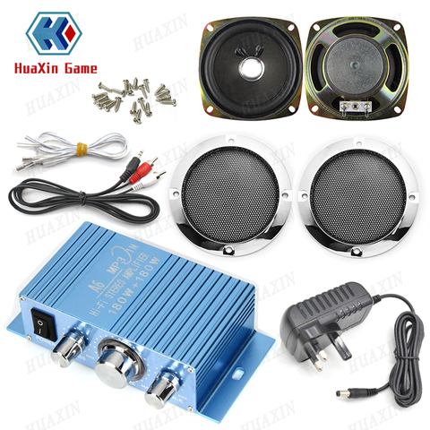 Hi-Fi Audio Stereo Amplifier Arcade Game Audio Kit 4 inch Speaker for Raspberry Pi Multi Game PCB Pinball Machine ► Photo 1/6