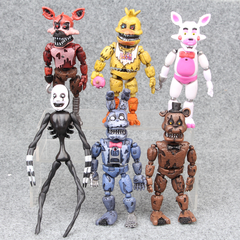 Five Night At Freddy Anime Figures Fnaf Bear Bonnie Dolls Action Figurine Model Collection Fazbear PVC Cute 6pcs/set Freddy Toys ► Photo 1/6