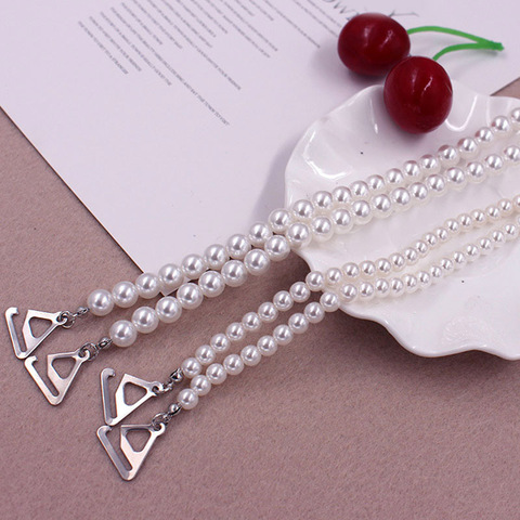 Intimate Accessories Decorative Bra Straps Bra Chain Pearls Shoulder Straps Elegant Imitation Pearls Bra Accessories Adjustable ► Photo 1/6