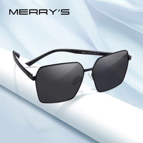 MERRYS DESIGN Men Classic Luxury Brand Square Sunglasses HD Polarized Sun glasses For Driving TR90 Legs UV400 Protection S8311 ► Photo 1/6