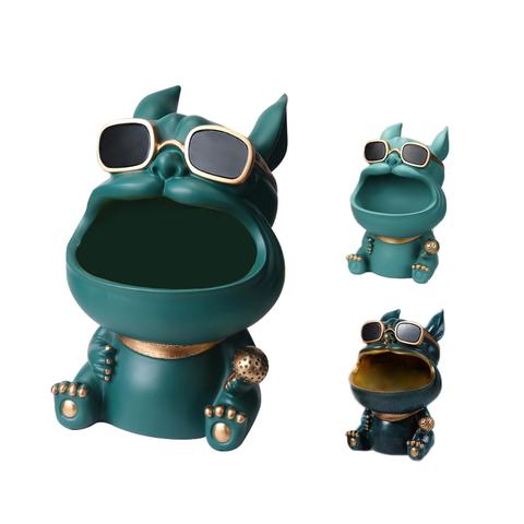 1pc Cool Dog Figurine Big Mouth Dog Cats Storage Box Key Phone Chocolates Candy Storage Basket Home Decor Living Room Ornaments ► Photo 1/6