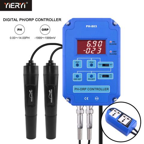 Digital 2&1 PH ORP Redox Controller w/ Output Power Relay Monitor for Aquarium Hydroponics Plant Pool Spa BNC Replaceable probe ► Photo 1/6