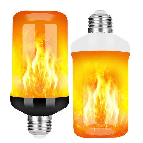 E27 Flame Bulb 85-265V 9W LED Flame Effect Fire Light Flickering Emulation Decor For Indoor Home Garden Holiday Lighting ► Photo 1/6