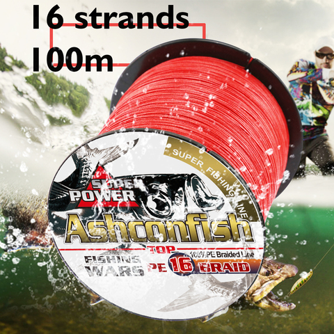 100M/109yards braided fishing line 16 strands hollowcore pe braided wire super sea fishing core line 20 30 40 300 400 500LBS ► Photo 1/6