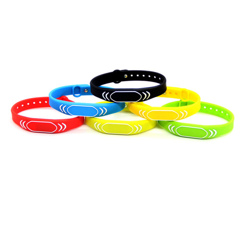 13.56Mhz 1K S50 NFC Bracelet RFID Wristband Chinese Magic Card Back Door S50 Card Adjustable Silicone Waterproof ► Photo 1/6