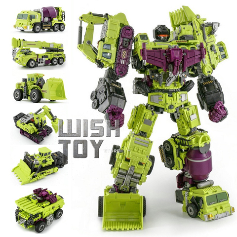 JINBAO Transformation G1 Devastator 6IN1 Oversize KO Bonecrusher Trucks Hook Gravity Scrapper Mixmaster Action Figure Robot Toys ► Photo 1/6