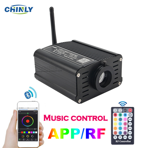 Music Control Fiber Optic Light Source Mobile APP Smart Phone Control RGBW 16W Light Engine RF control for All fiber optic cable ► Photo 1/6