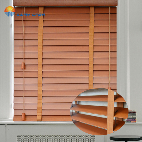 Real wood slats Venetian blinds Customized Window Wooden Blinds Vertical blinds MB_TM ► Photo 1/6