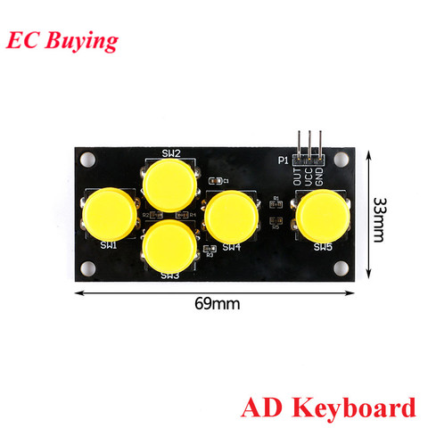 AD Keyboard Button Key Analog Module for Arduino Sensor Expansion Board for Electronic Building Block Game ► Photo 1/5