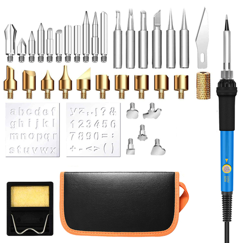 Adjustable Temperature Soldering Iron for Wood Leather Burning Kit DIY Art  Embossing Board Painting Carving Tool - Price history & Review, AliExpress  Seller - HGhomeartHand tools Store