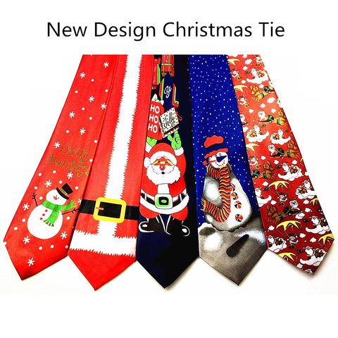 GUSLESON 2017 New Design Christmas Tie 9.5cm Style Men's Fashion Neckties Helloween Festival Tie Soft Designer Character Necktie ► Photo 1/6