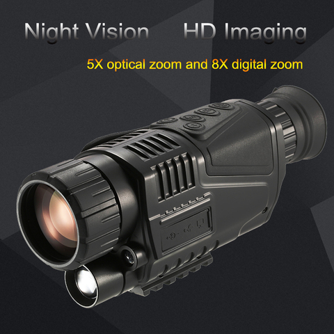 Hunting Night Vision With 16GB SD Card  Monocular Infrared Digital  5x40 200M range Wildlife Monocular Night Vision ► Photo 1/1