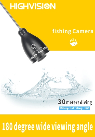 AHD HD camera 2 megapixel fish finder underwater fishing camera LED night vision 180 degree fishing camera ► Photo 1/3