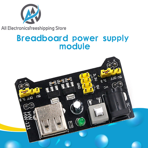 MB102 Breadboard Power Supply Module /MB102 white Breadboard Dedicated Power Module 2-way 3.3V 5V MB-102 Solderless Bread Board ► Photo 1/6