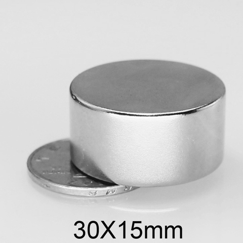 1/2/3/5PCS 30x15 mm Neodymium Strong Magnets 30mmx15mm Permanent Round Magnet Disc 30x15mm Powerful Magnetic 30*15 mm ► Photo 1/6