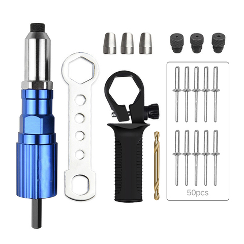 Electric Rivet Gun 2.4mm-4.8mm Rivet Nut Gun Drill Adapter Cordless Riveting Tool Conversion Connector Insert Nut Power Tool ► Photo 1/1